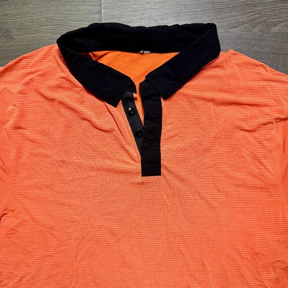 Lululemon Men's Precision Polo - Orange - Picture 2 of 5